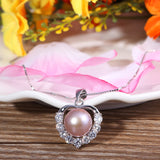 925 Silver Diamond Love Pendant Freshwater Pearl – Jewelry Gift Ideas — 4