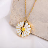 Daisy Stainless Steel Blank Inscription Necklace – Jewelry Gift Ideas — 4