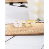 Irregular Surface Triangle Zircon Ring Sterling Silver – Gifts for Her — 15