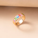 Enamel Colorful Angel Number 444 777 Ring – Meaningful Gifts — 4