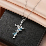 Exquisite Elegant Butterfly Cross Pendant – Jewelry Gift Ideas — 3