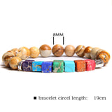 Natural Stone Bead Bracelet Men's Square Emperor – Jewelry Gift Ideas — 3