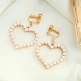 Versatile Peach Heart Diamond Earrings For Women – Gifts for Her — 4