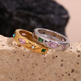 Water Drop Geometry Color Zircon Ring For Women – Gifts for Her — 7