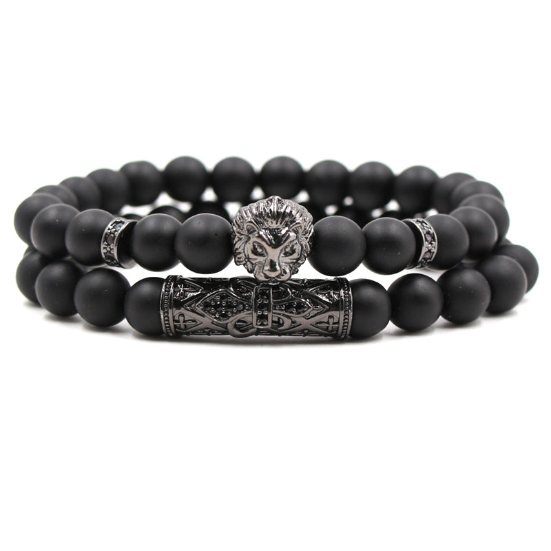 Suit Frosted Stone Stretch Bracelet – Jewelry Gift Ideas — 1