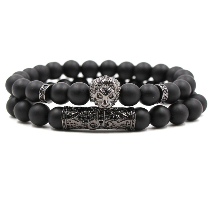 Suit Frosted Stone Stretch Bracelet – Jewelry Gift Ideas — 1