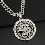 Diamond Set Rotating Rotatable Dollar Pendant – Jewelry Gift Ideas — 6