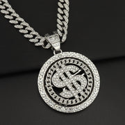 Diamond Set Rotating Rotatable Dollar Pendant – Jewelry Gift Ideas — 6