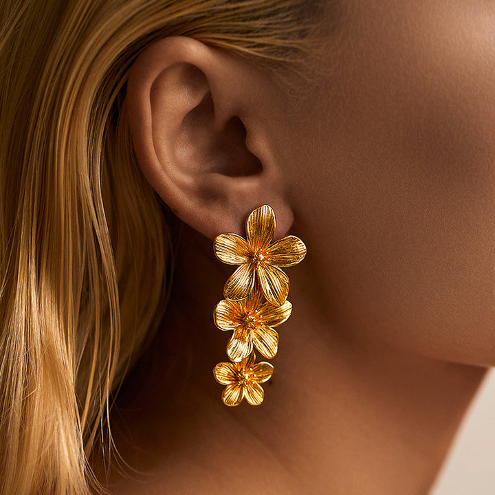 Flower Pendant Personalized Ear Studs – Jewelry Gift Ideas — 1