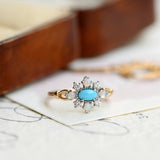 Rhombus Turquoise Natural Opal Opal Ring 925 – Unique Gift Ideas — 7