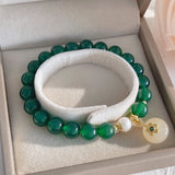 Ancient Style Green Agate Bracelet Female – Stylish Gifts — 2