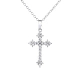 S925 Sterling Silver Diamond Inlaid Cross – Jewelry Gift Ideas — 10