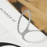Titanium Steel Plain Circle Gold Bead Ring For Women – Gifts for Her — 3