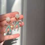 Original Design Camellia Mermaid Shiny Bow Stud – Holiday Gift Ideas — 4