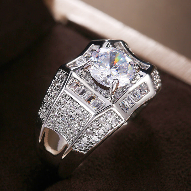 Europe And America Inlaid Zircon Women's Couple Ring – Gifts for Her — 1