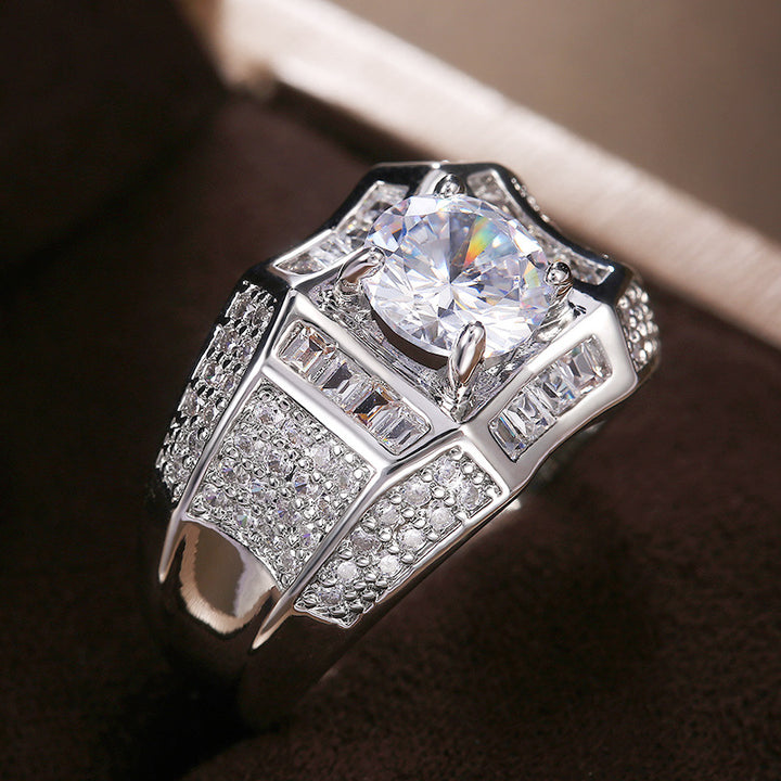 Europe And America Inlaid Zircon Women's Couple Ring – Gifts for Her — 1