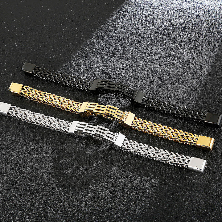 Titanium Steel Men's Bracelet Double-layer – Jewelry Gift Ideas — 1