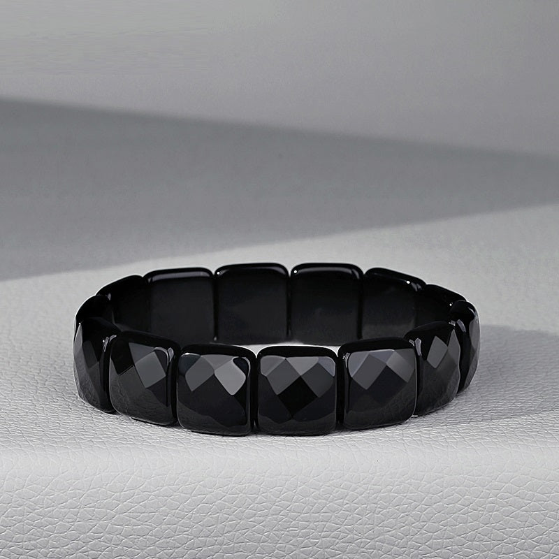 Men And Women Couple Natural Obsidian Bracelet – Jewelry Gift Ideas — 1