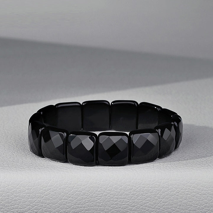 Men And Women Couple Natural Obsidian Bracelet – Jewelry Gift Ideas — 1