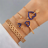 4pcs Blue Flower Love Butterfly Bracelet Set – Jewelry Gift Ideas — 8