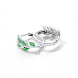 Green Zircon Simple Green Branch Earrings – Gift Ideas — 4