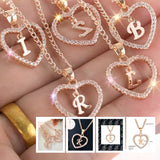 26 Letters Heart-shaped Zircon Pendant Necklace – Jewelry Gift Ideas — 1
