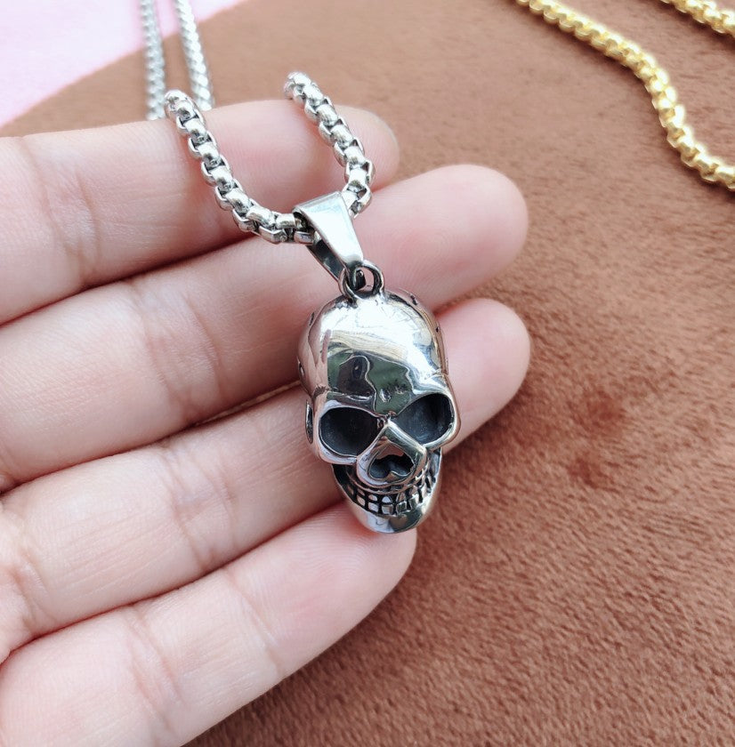 Mens Fashion Simple Skull Pendant Necklace – Jewelry Gift Ideas — 1