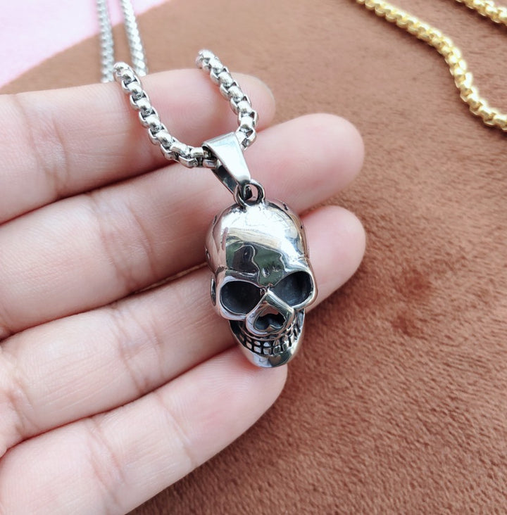 Mens Fashion Simple Skull Pendant Necklace – Jewelry Gift Ideas — 1