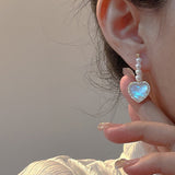 Silver Needle Small Flowers Love Earrings – Gifts for Couples — 1