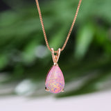 Fashion Platinum Water Drop Blue Copper Necklace – Jewelry Gift Ideas — 1