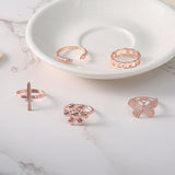 Personalized Butterfly Flower Ring Set Of 5 – Practical Gifts — 5