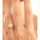 Can Rotate Crystal Cherry Blossom Ring – Stylish Gifts — 4