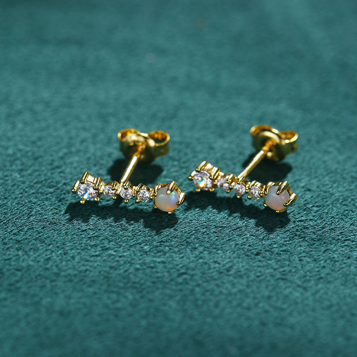 Korean Simple Zircon Earrings – Practical Gifts — 1