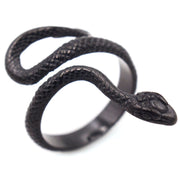 Vintage Men's Long Snake Stainless Steel Ring – Gifts for Him — 9