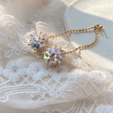 Colorful Blue Flower Ball Earrings – Meaningful Gifts — 1