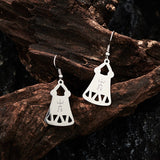 Occult Symbol Dangle Earrings Silver Plated – Jewelry Gift Ideas — 3
