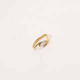 Horse Eye Zircon Ring Titanium Steel Plated 18K Gold – Practical Gifts — 5