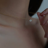 Sterling Silver Zircon Plated Necklace – Jewelry Gift Ideas — 1