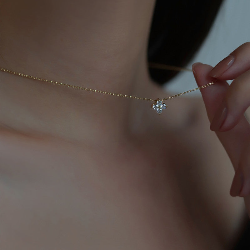 Sterling Silver Zircon Plated Necklace – Jewelry Gift Ideas — 1