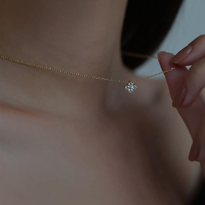 Sterling Silver Zircon Plated Necklace – Jewelry Gift Ideas — 1