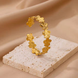 Female Fashion Hollowed-out Flower Stainless Steel – Stylish Gifts — 7