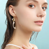 Silver Needle Mermaid Earrings Exquisite Super – Small Gift Ideas — 1