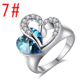 Titanic Sapphire Crystal Heart Of Ocean Ring – Thoughtful Gifts — 2