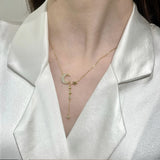 Inlaid Zircon Moon Star Collarbone Chain Sweet – Jewelry Gift Ideas — 5