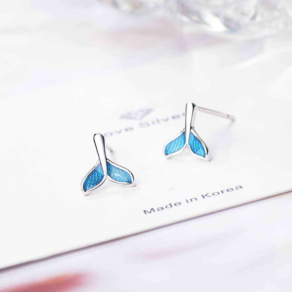 Women's Fashion Blue Mermaid Tail Earrings – Stylish Gifts — 1