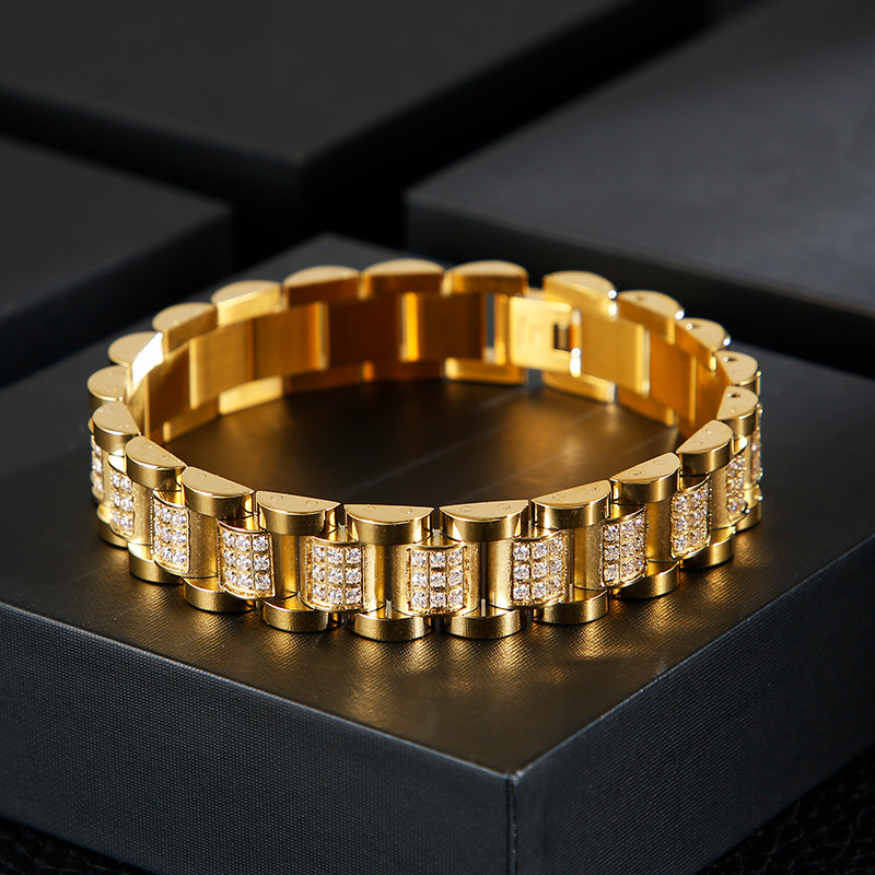Men's Stainless Steel Electroplated Diamond – Jewelry Gift Ideas — 1