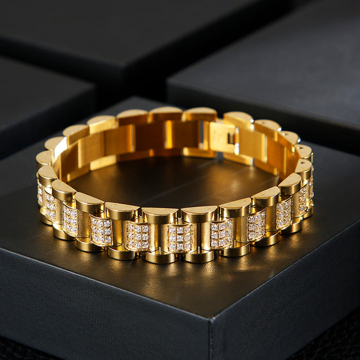 Men's Stainless Steel Electroplated Diamond – Jewelry Gift Ideas — 1