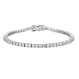 Simple Sterling Silver Bracelet Full Of Diamond – Jewelry Gift Ideas — 3
