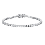 Simple Sterling Silver Bracelet Full Of Diamond – Jewelry Gift Ideas — 3