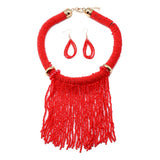Ethnic Style Tassel Bead Necklace And Earrings Suite – Stylish Gifts — 15
